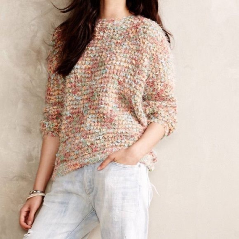 EUC ANTHROPOLOGIE La Fee Verte eyelash pullover